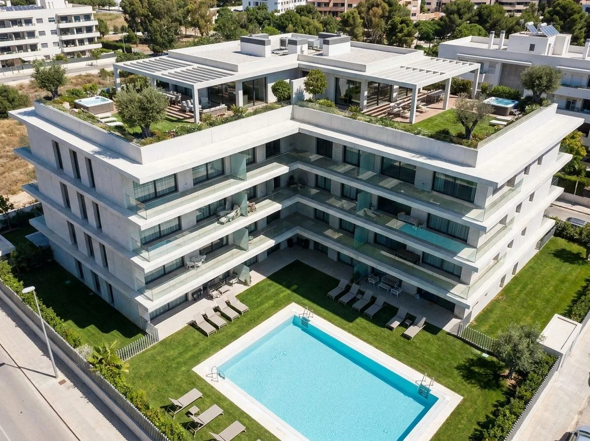 Obra nueva · Vista aérea exterior